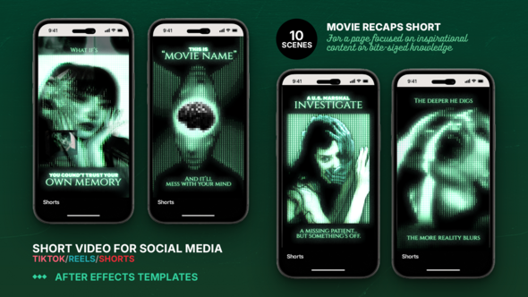 Movie Recaps Short Product Promo template preview