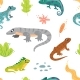 Reptiles Seamless Pattern 