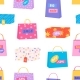 Shopping Bags Seamless Pattern 