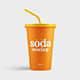 Paper Soda Cup Mockup Set 