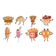 Kawaii Characters Street Food Mascots Set 
