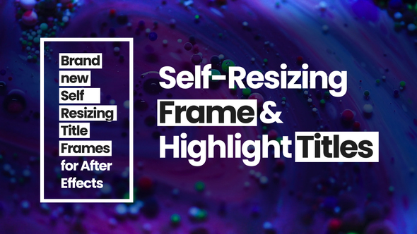 Self-Resizing Frame & Highlight Titles Titles template preview