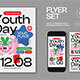 Gray Quirky International Youth Day Flyer Set 