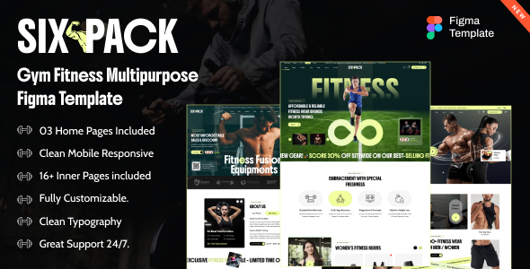 SixPack - Gym & Fitness Figma Template by BuddhaThemes | ThemeForest