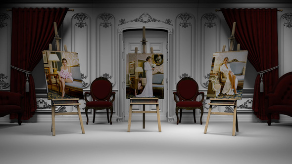 3D Photo Gallery Mockup Pack Video Displays template preview