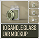 10 Mockups of Candles in a Glass Jar with a Lid. Vol.01 