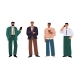 Men Business Characters in Formal Clothes 