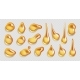 Gold Liquid Droplet of Cosmetic or Food Oil Drops 