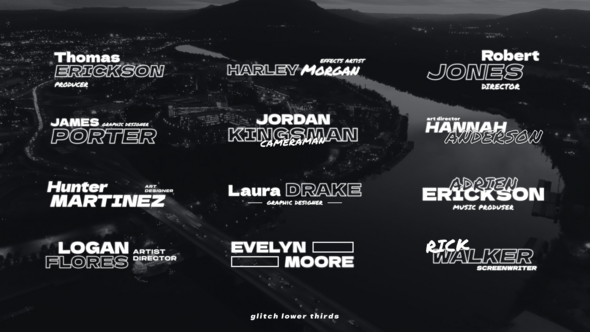 Glitch Lower Thirds / AE Elements template preview