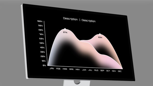 Line Graphs Infographics template preview