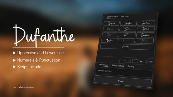 Animated Typeface - Dufanthe Titles template preview