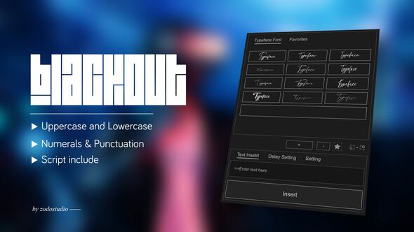 Animated Typeface - Blackout Titles template preview