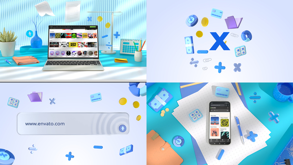 Finance 3D Logo and Website promo Product Promo template preview