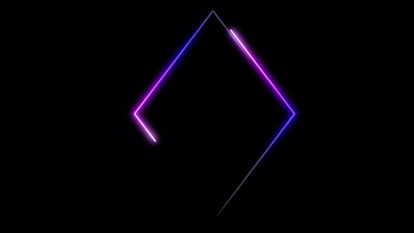Video animation of glowing neon abstraction.