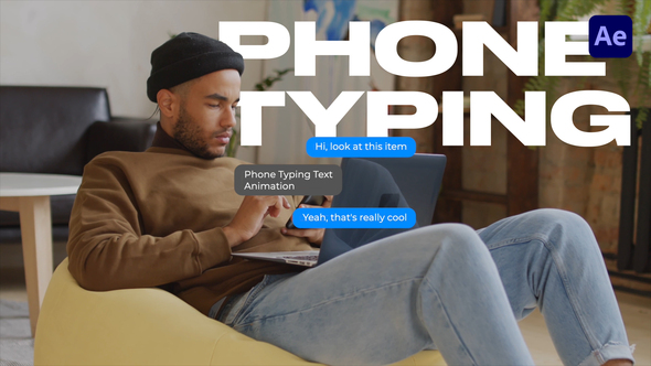 Phone Typing Titles template preview