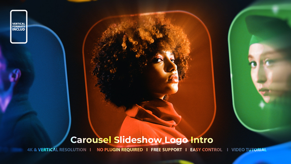 Carousel Slideshow Logo Video Displays template preview