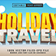 Holiday Travel 3d Text - Editable Text Effect 