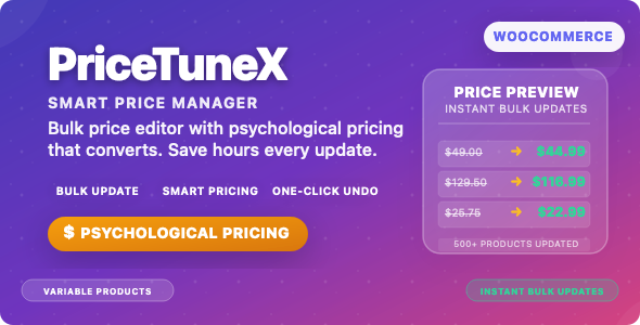 PriceTuneX – WooCommerce Smart Price Manager