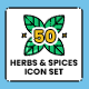 50 Herbs and Spice Icons | Aesthetic Series 