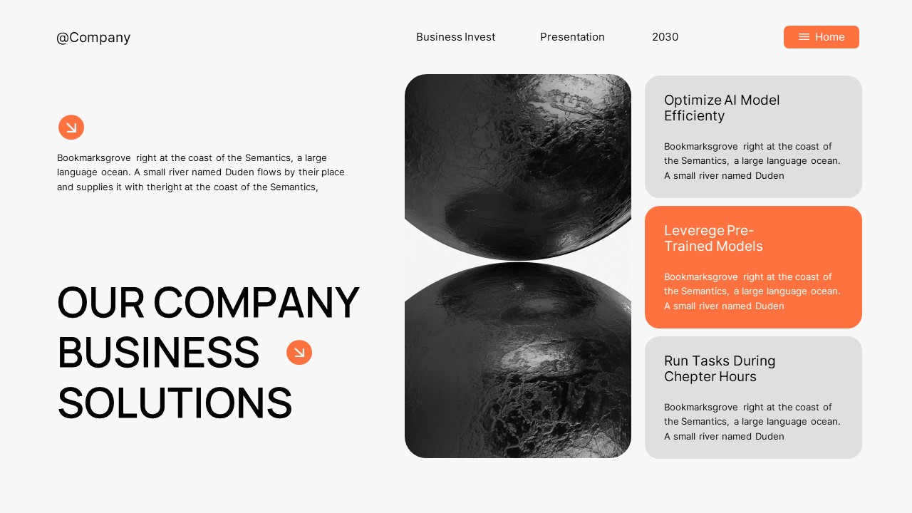 Black White Orange Modern Business Invest PowerPoint, Presentation ...