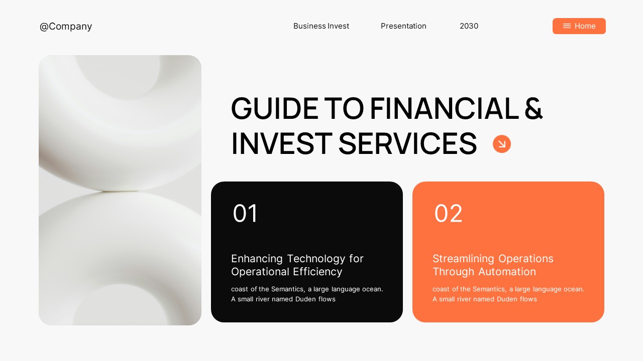 Black White Orange Modern Business Invest PowerPoint, Presentation ...