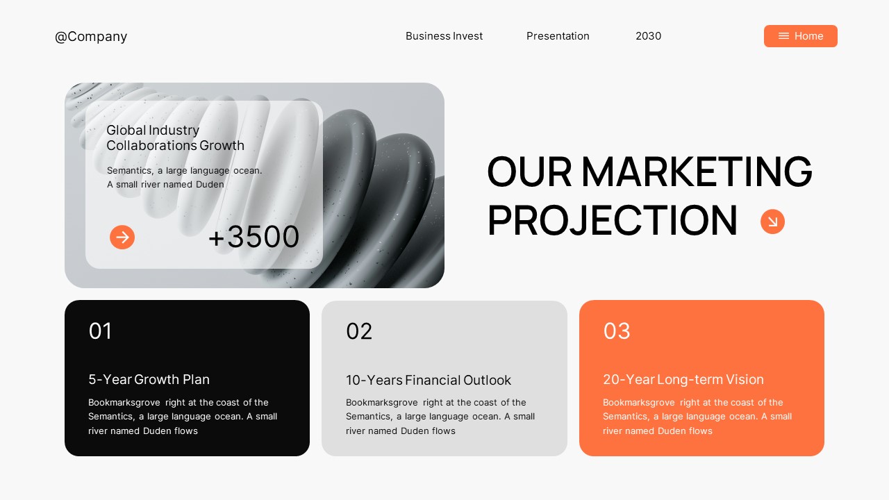 Black White Orange Modern Business Invest PowerPoint, Presentation ...