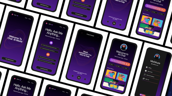 AI UI Mobile Kits Elements template preview
