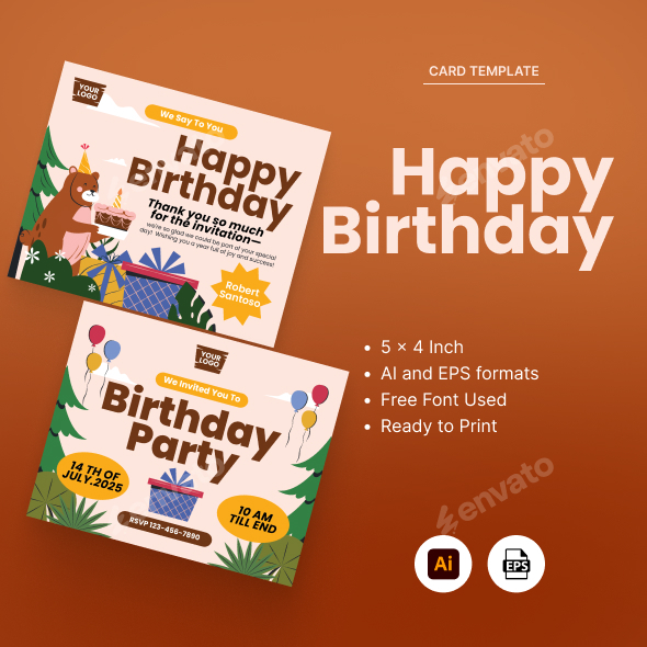Happy Birthday Greeting Card