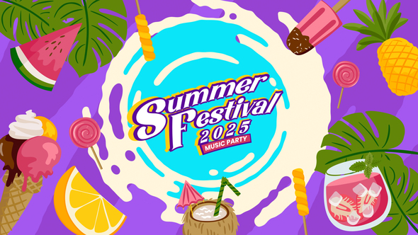 Summer Music Festival Promo Openers template preview