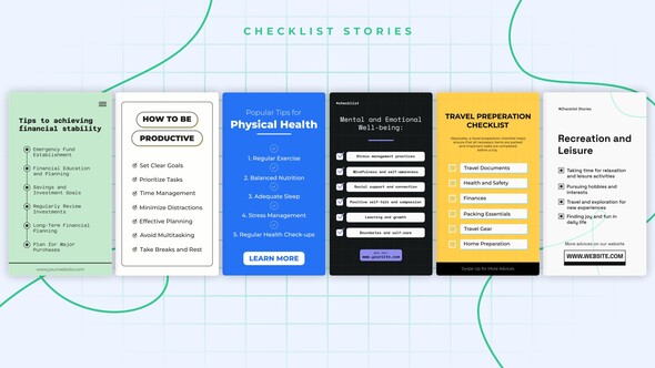 Checklist Stories Product Promo template preview