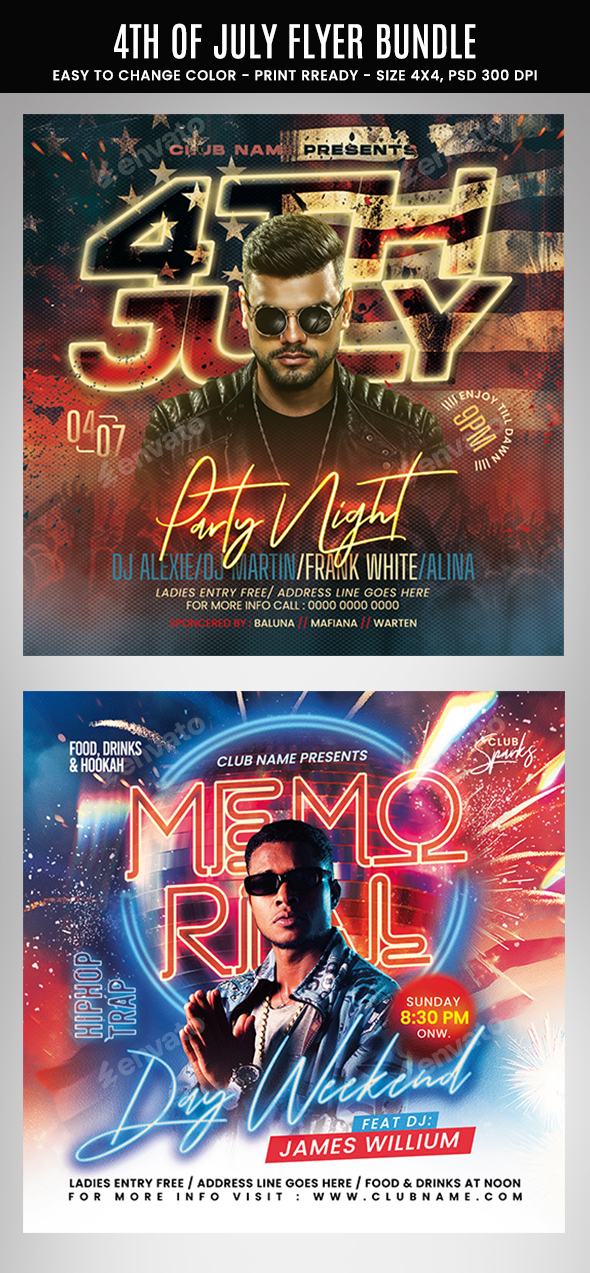 4th of July Flyer Bundle