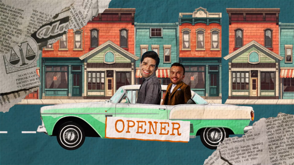 Paper Collage Art Intro | Podcast Intro Video Displays template preview