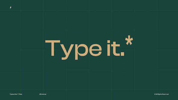 Typewriter || After Effects Titles template preview