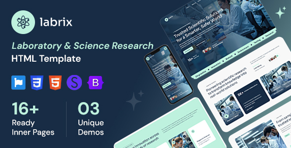 Labrix – Laboratory & Science Research HTML Template