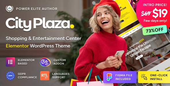 City Plaza – Entertainment Center & Shopping Mall WordPress Theme