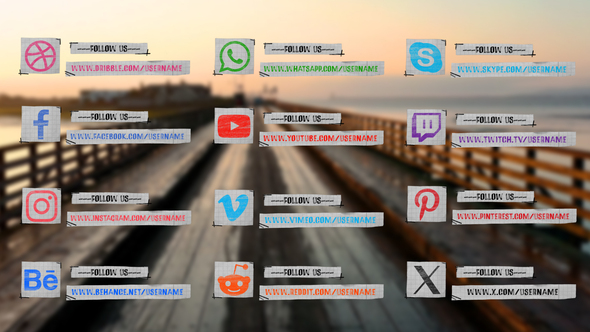 Paper Social Media Pack Elements template preview