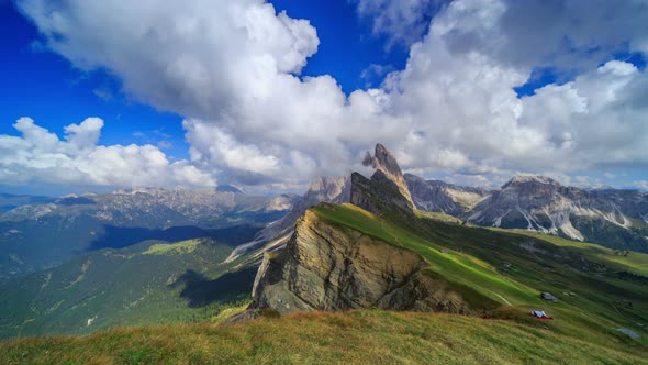 Timelapse Video Vertical Dolomites Mountains Landscape