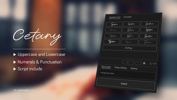 Animated Typeface - Cetary Titles template preview