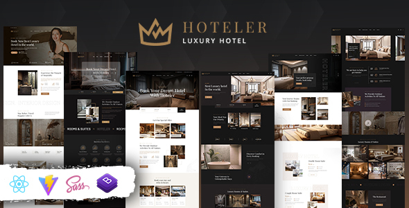 Hoteler – Hotel Booking React Template