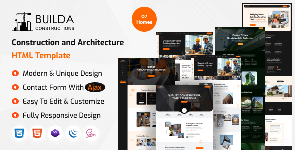 Builda – Construction Services & Architecture HTML Template