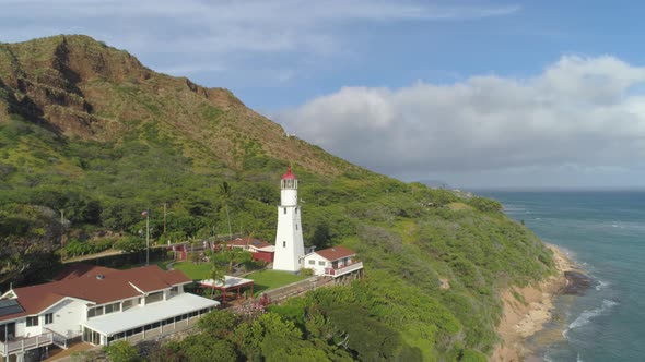 Diamond Head lighthouse in Oahu, Hawaii