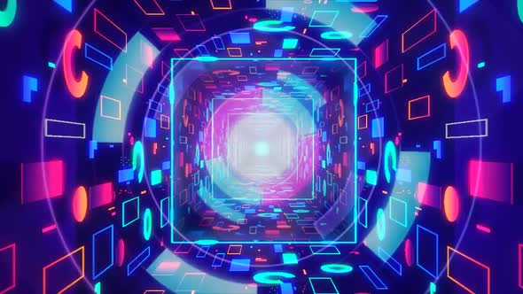 Endless neon tunnel alt