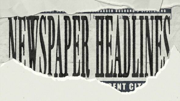 Newspaper Headlines broadcast-packages template preview