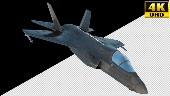 Combat Jet Fighter On Alpha Channel Loops V4 alt