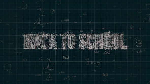 Back to School Black Background 4K