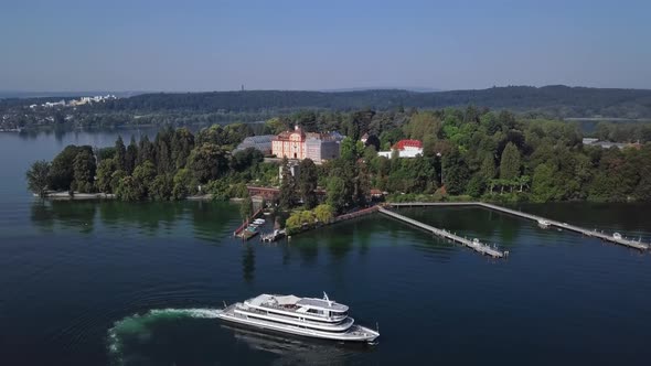 Aerial View of Mainau Island, Germany alt