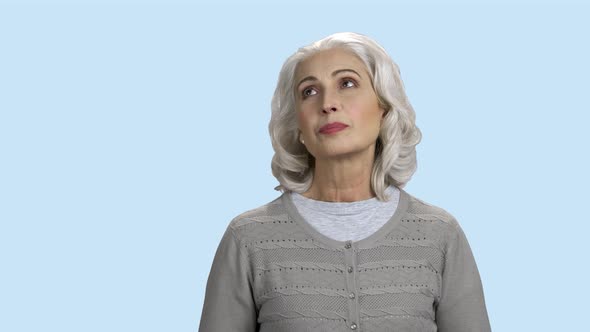 Portrait of Beautiful Happy Daydreaming Woman. alt