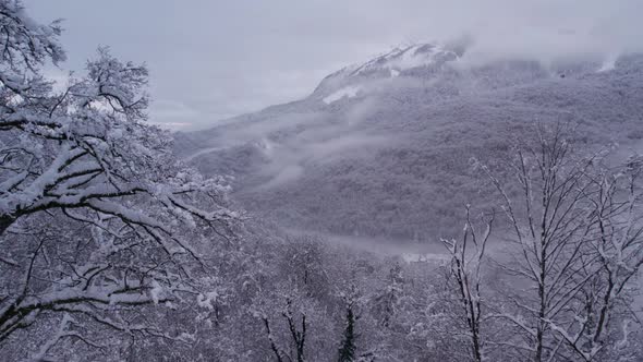 Winter Mountain Landscape The Rosa Khutor Alpine Resort Near Krasnaya Polyana Panoramic Background alt