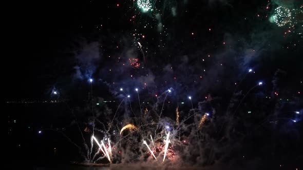 movement of colorful firework display celebration background,festive background alt