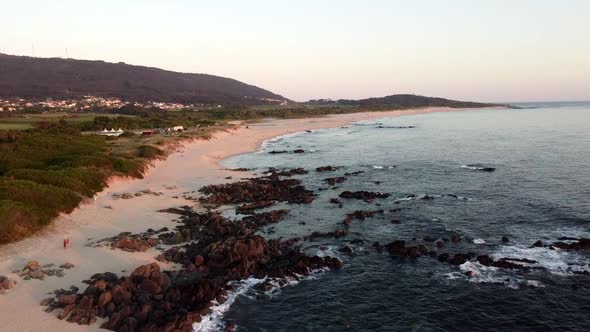 Beach In Portugal Aerial View alt